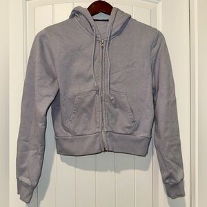Brandy Melville Light Purple Zip-Up Hoodie